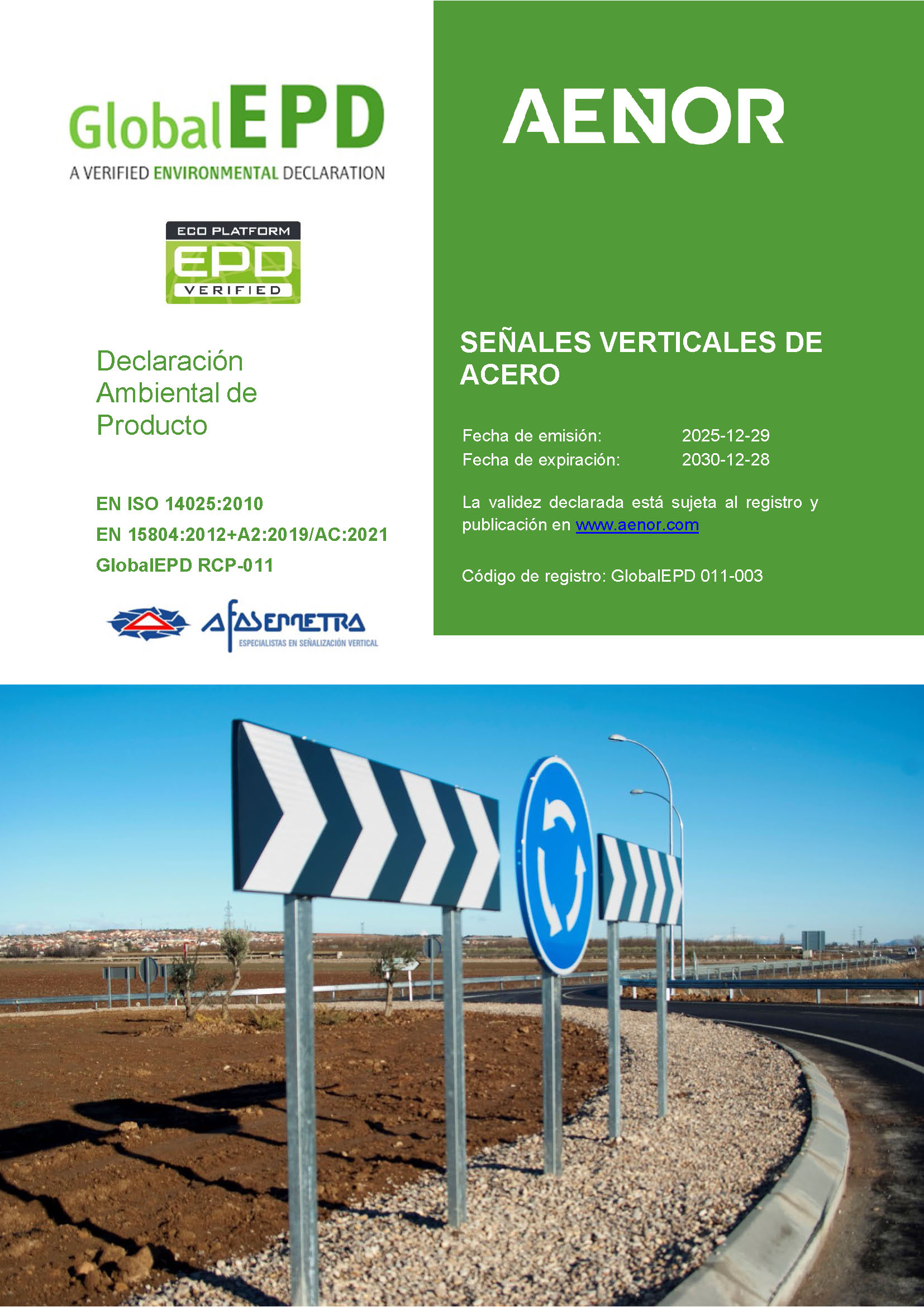 GlobalEPD 011 003 Afasemetra Senales Acero Pagina 01