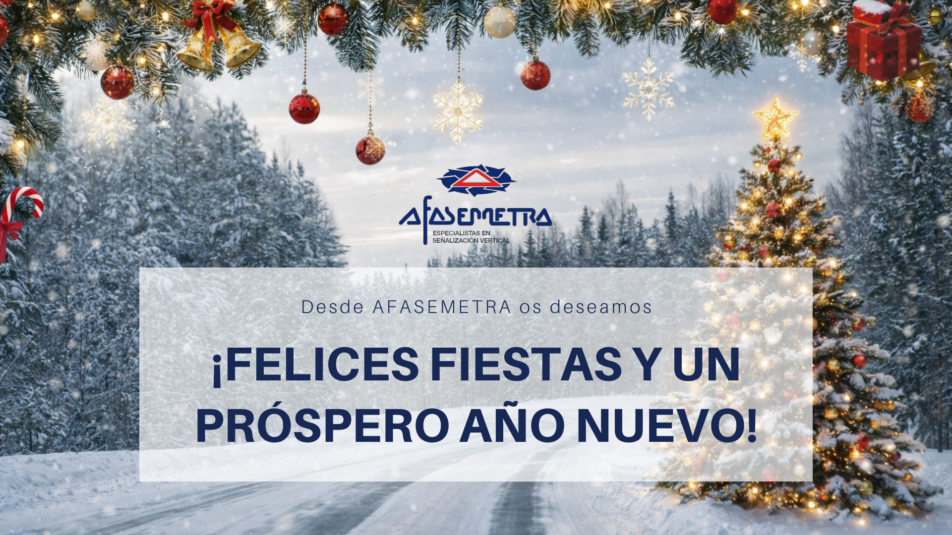 AFASEMETRA les desea Felices Fiestas y un próspero año 2026